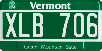 VT license plate XLB706