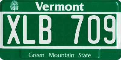 VT license plate XLB709