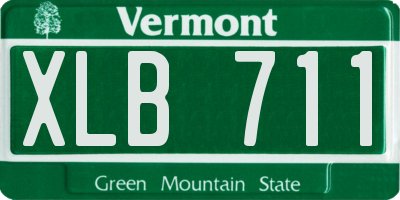 VT license plate XLB711