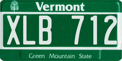 VT license plate XLB712