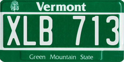 VT license plate XLB713