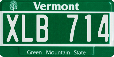 VT license plate XLB714