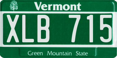 VT license plate XLB715