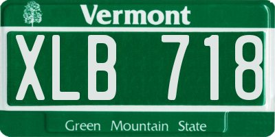 VT license plate XLB718