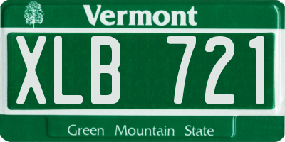 VT license plate XLB721