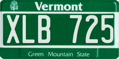 VT license plate XLB725