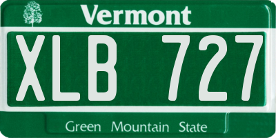 VT license plate XLB727