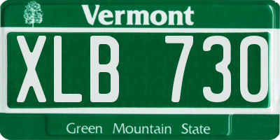 VT license plate XLB730