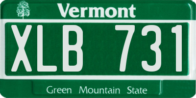 VT license plate XLB731