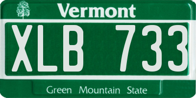 VT license plate XLB733
