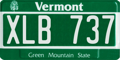 VT license plate XLB737