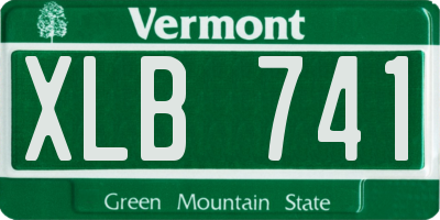 VT license plate XLB741