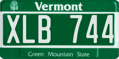 VT license plate XLB744