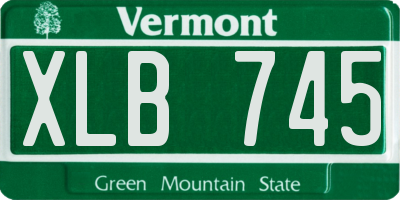 VT license plate XLB745