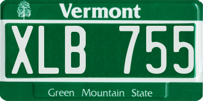 VT license plate XLB755