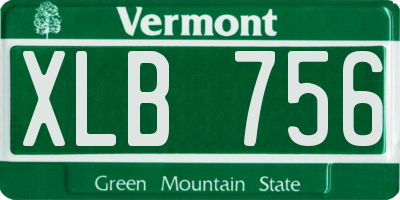VT license plate XLB756