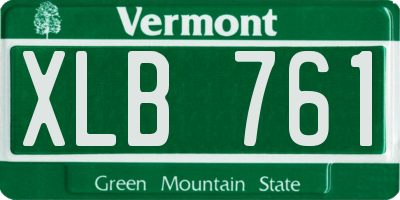 VT license plate XLB761