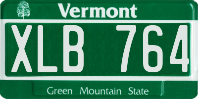 VT license plate XLB764