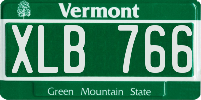 VT license plate XLB766