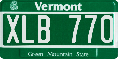 VT license plate XLB770