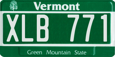 VT license plate XLB771