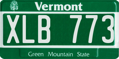 VT license plate XLB773