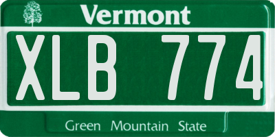 VT license plate XLB774