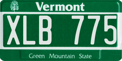 VT license plate XLB775