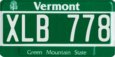 VT license plate XLB778