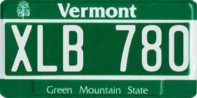 VT license plate XLB780