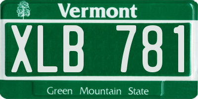 VT license plate XLB781