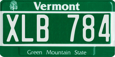 VT license plate XLB784