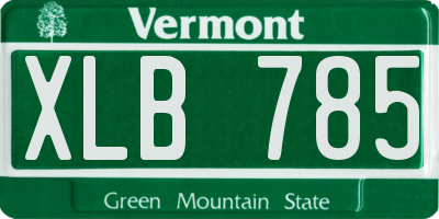 VT license plate XLB785