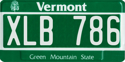 VT license plate XLB786