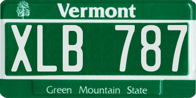 VT license plate XLB787