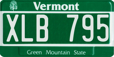 VT license plate XLB795