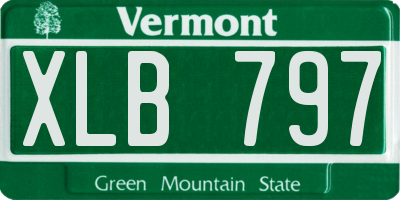 VT license plate XLB797