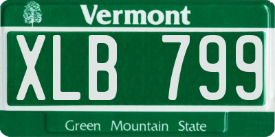 VT license plate XLB799