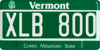 VT license plate XLB800