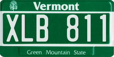 VT license plate XLB811