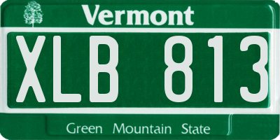 VT license plate XLB813
