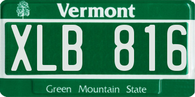 VT license plate XLB816