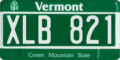 VT license plate XLB821