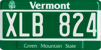 VT license plate XLB824
