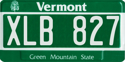 VT license plate XLB827