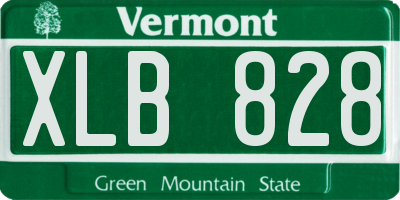 VT license plate XLB828