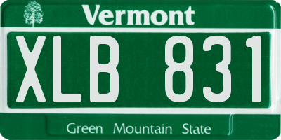 VT license plate XLB831