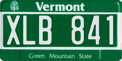 VT license plate XLB841