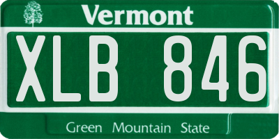 VT license plate XLB846