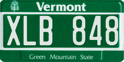 VT license plate XLB848